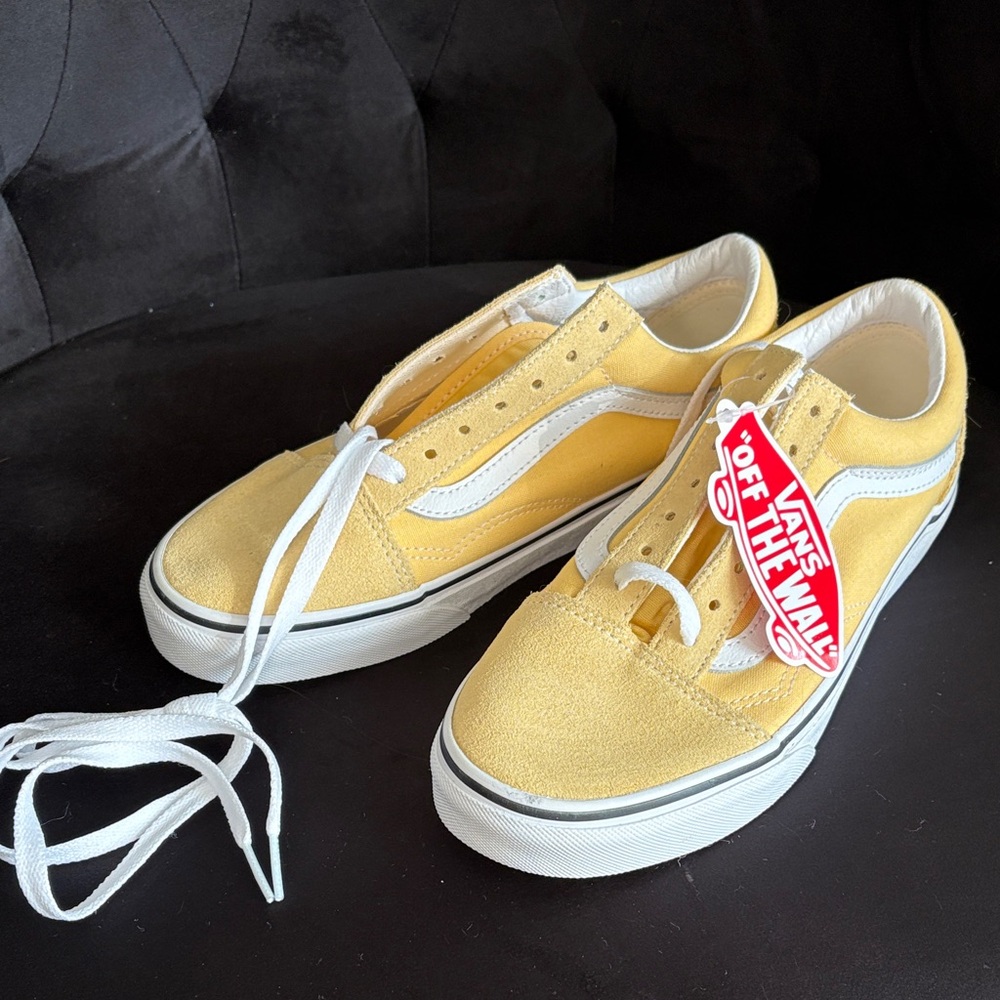 Vans Yellow and White Women's Sneakers